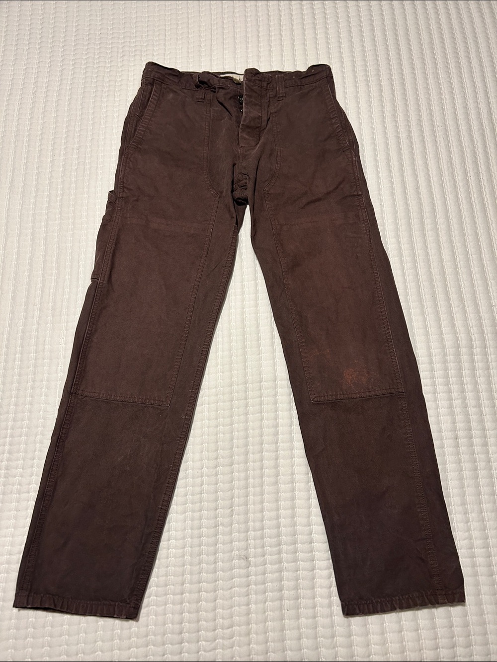 Madewell Distressed Men's Carpenter Pants in Dark Brown 29” Waist